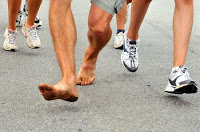 barefoot runner